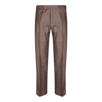 Pantaloni Torino Pantalones de Traje con Pliegues a Medida - Trousers - Hombre - Marr&oacute;n - M