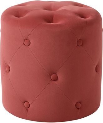 Beliani Pouffe COROLLA Velvet Red