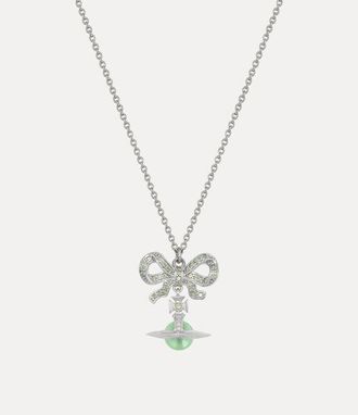 Vivienne Westwood Octavie Pendant Necklace Platinum-apple-green-light-green-cz Platinum-apple-green-light-green-cz Women