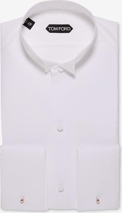 Tom Ford Hemd mit Bruchkragen aus Popeline