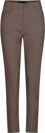C.Ro Taupe Klassieke Broek 6009/440 Suzanne Model - Dames - Slim Fit Broeken - Bruin - S - Broeken