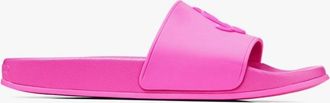Jimmy Choo London Rubber Pool Slides with JC Monogram, Brand Size 35 ( US Size 5 )