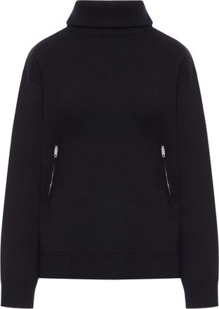 Balenciaga High-Neck Zip Sweater - Dames - Coltruien - Zwart - M - Katoen - Truien & Vesten
