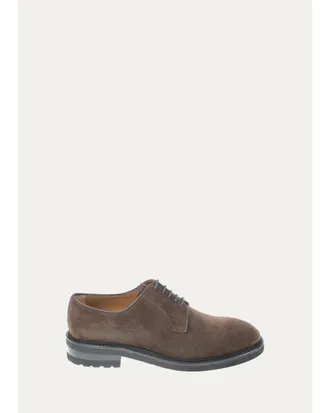 Bergdorf Goodman Mens Suede Derby Shoes
