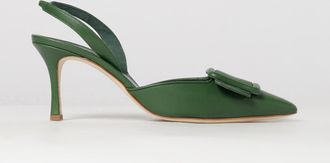 Manolo Blahnik Slingback Maysli in pelle liscia con tacco medio e fibbia