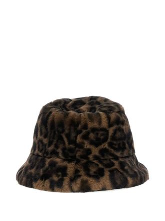 Apparis Amara leopard-print bucket hat - women - Polyester/Recycled Polyester/Recycled Polyester - One Size - Brown
