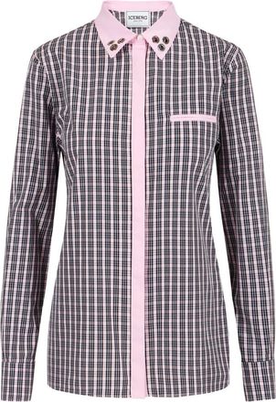 Iceberg Geruit poplin overhemd - Dames - Overhemden - Veelkleurig - XS - Overhemden