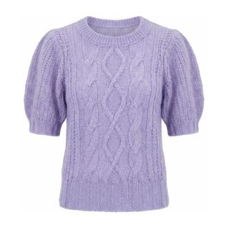 Lind Tulipan Sweater - Dames - Ronde hals truien - Paars - L/Xl - Truien & Vesten