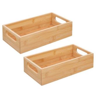 mDesign Pantry Organizer Container Bin with Handles, 2 Pack, Natural/Tan at Nordstrom
