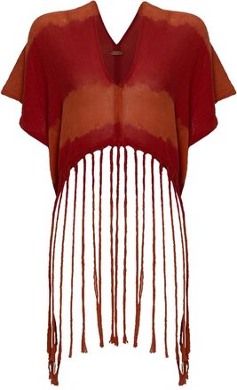 Caravana Womens Winiketik Crop Top In Cayenne Tie Dye