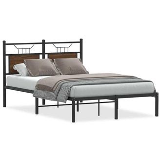 Berkfield Home Bed Frame Frame Brown Oak 120x190 cm Small Double Wood