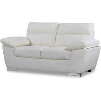 Habitat et Jardin Sof&aacute; Cuero Reconstituido/pvc dallas - 2 Plazas - Blanco