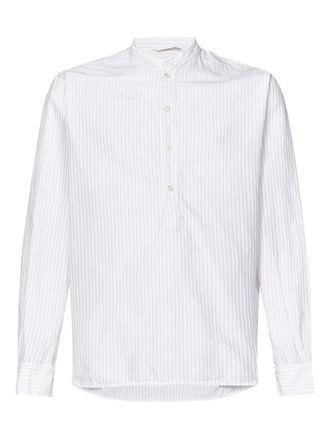 East Harbour Surplus striped button-up shirt - White