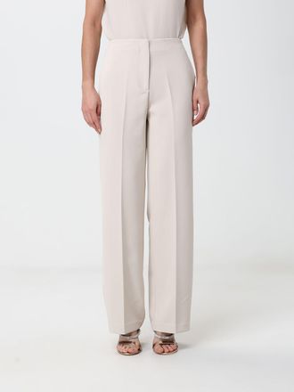 Hanita High-Waisted Cropped Cr&ecirc;pe Trousers with Slash Pockets