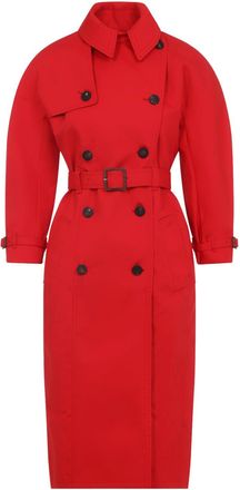 Jacquemus Red The Citta Cotton Trench-Donna