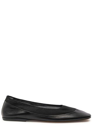 Dries Van Noten Glove Mesh and Leather Ballet Flats - Black - 40 (IT40 / UK7)