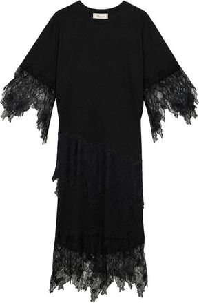 Blumarine Black Lace Midi Dress