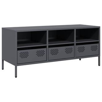 Berkfield Home TV Cabinet Anthracite 101.5x39x43.5 cm Cold-rolled Steel in Dark Grey