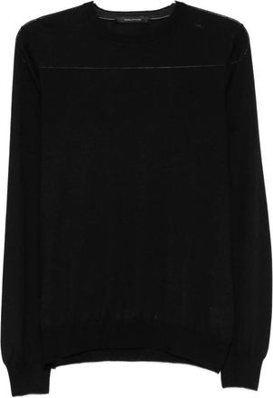 Tagliatore Truien Zwart - Heren - Ronde hals truien - Zwart - 3XL - Wol - Truien & Vesten