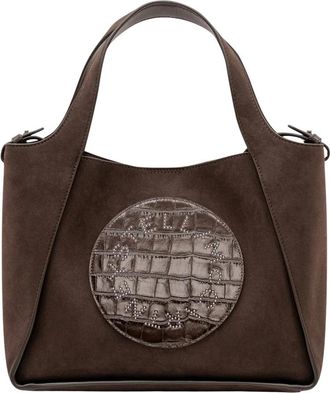 Stella McCartney Logo Crossbody Tote - Dames - Schoudertassen - Bruin - ONE Size - Leer - Tassen