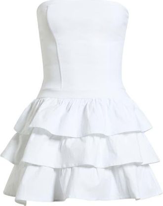 Emerald Sundae Layered Ruffle Strapless Minidress in White at Nordstrom, Size X-Small