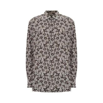 Tom Ford Casual Shirts, male, Multicolor, Size: 2XL Elegant Floral Long Sleeve Shirt