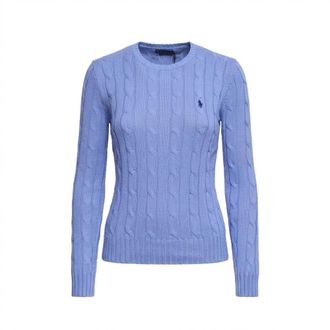 Polo Ralph Lauren Round-neck Knitwear, female, Blue, Size: XS Round-neck Knitwear
