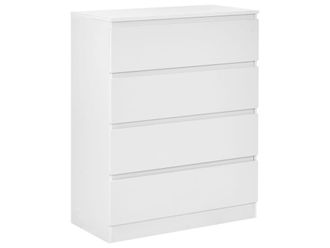 Beliani C&oacute;moda de 4 cajones blanco