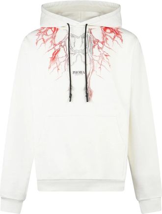 Phobia Archive Lightning Hoodie - Heren - Hoodies - Wit - L - Katoen - Hoodies & sweatvesten