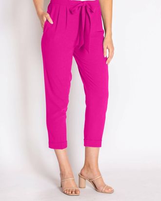 Camilyn Beth Drew Crepe Pants In Fuchsia