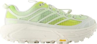 Hoka One One Groene Mesh Sneakers U Mafate Three 2 - Heren - Outdoorschoenen - Groen - 44 EU - Fitness