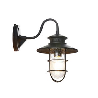 Lindby Lindby - L&aacute;mpara De Pared Exterior kyan En Negro Pl&aacute;stico