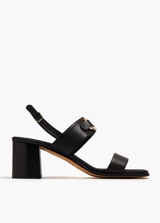 Ferragamo Womens Lou 55 Vitello Sandals In Nero