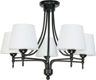 OEM L&aacute;mpara De Techo Colgante Blanca Con Pantalla Negra Arturo Negro 11-990