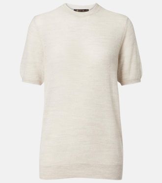 Loro Piana Walnut cashmere, wool, and silk top