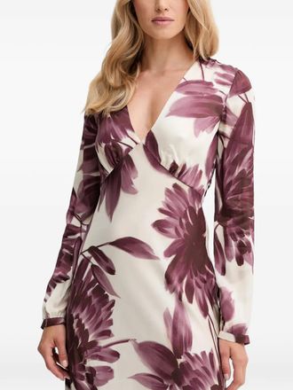 Twin-Set floral-pattern V-neck maxi dress - Neutrals