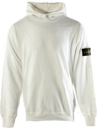 Stone Island Katoenen Trui - Heren - Hoodies - Wit - S - Katoen - Hoodies & sweatvesten