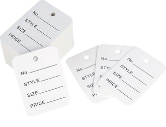 OEM Paquete De 1000 Etiquetas Colgantes De Precio, 3,5 X 5 Cm, Para Ropa Y Joyer&iacute;a (blancas)