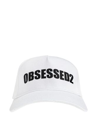 Dsquared2 logo-print baseball cap - men - Cotton - One Size - White