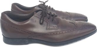 Tod's brown classic soft leather lace up brogues Size 45