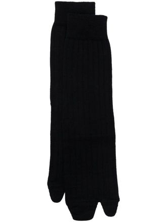Maison Margiela Jersey-Wool Tabi Crew-Length Socks