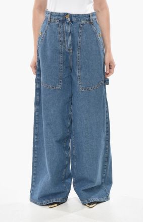 Etro Extra Wide-Leg Jeans with Patch Pockets Etro
