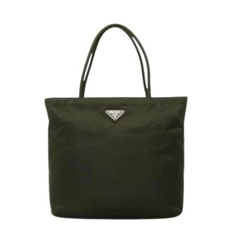 Prada Pre-owned Tote Bags, female, Green, Size: ONE SIZE Pre-owned Vintage Tote Bag
