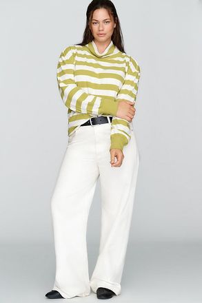 Maeve Cotton Stretch Mock Neck Top