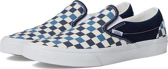 Vans Classic Slip-On Checkerboard Skate Shoes Tri-Tone Check Navy : Mens 4.5 - Womens 6 Medium, Canvas/Leather/Suede