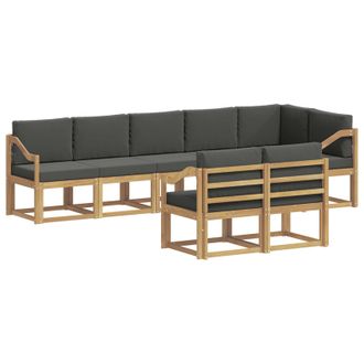 vidaXL Conjunto De Sof&aacute;s De Exterior 8 Pcs Blanco Y Antracita Vidaxl