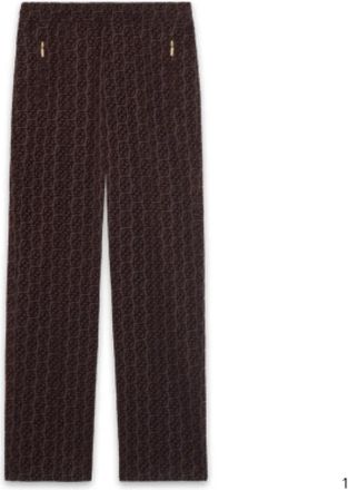 Dr&ocirc;le de Monsieur Monogram Trainingsbroek - Heren - Straight fit broeken - Bruin - M - Katoen - Broeken