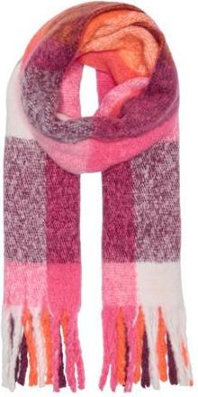 Only geruite sjaal ONLISLA roze