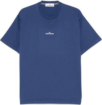 Stone Island T-shirt con logo - Blu