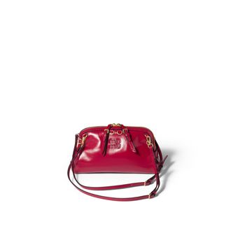 Miu Miu Caprice Leather Clutch, Woman, Ruby Red
